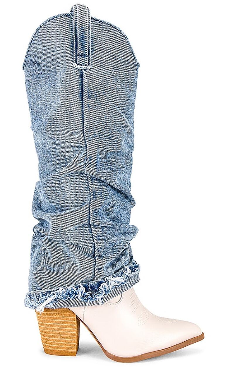Steve Madden Slouchy Blue Lassy Cowboy Boots Size 5.5